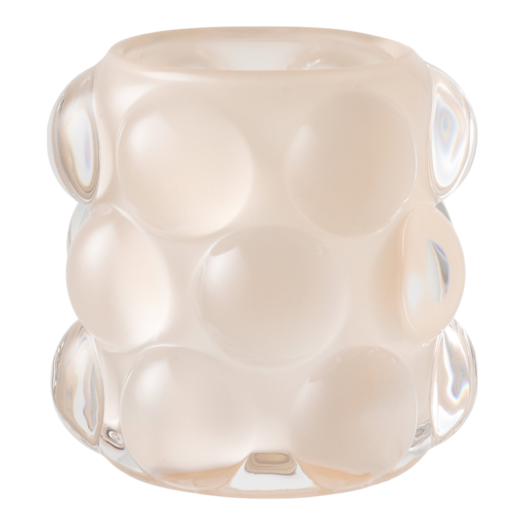Lysestage, glas, beige/grøn, sæt af 2 - Billede 3