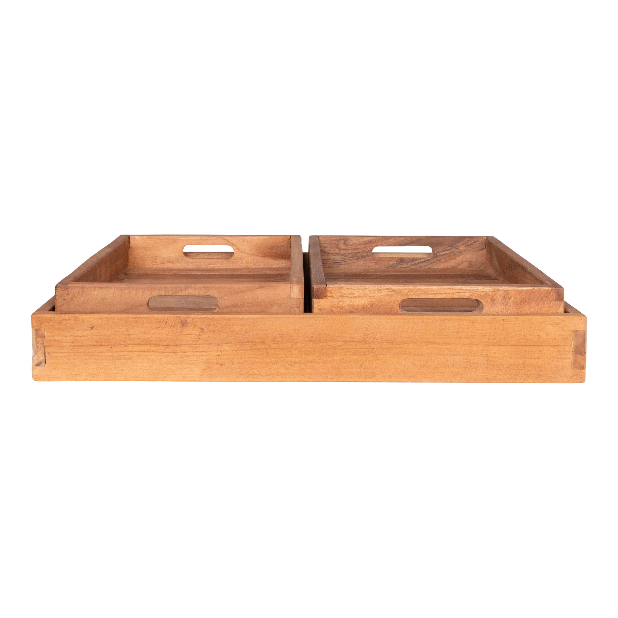 Faro Bakke, teak, natur, sæt af 3 - Billede 5