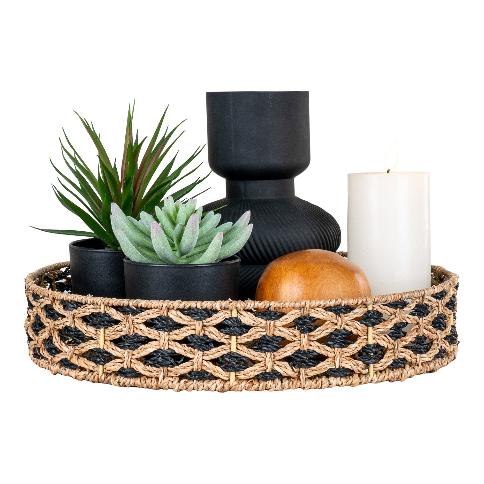 Nerja Bakke, søgræs, sort/natur, ø38 cm - Billede 4