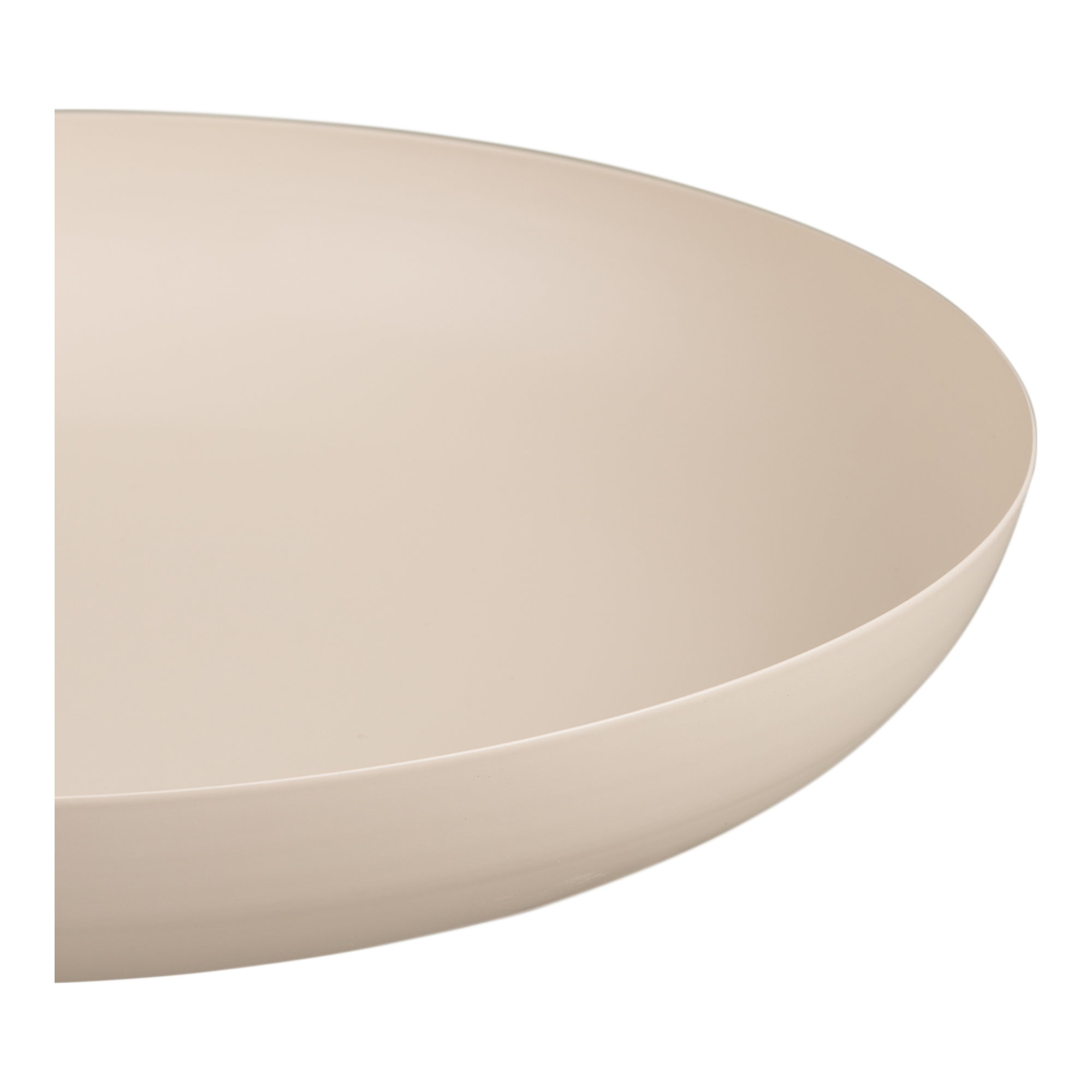 Fad, metal, beige, ø30x4 cm - Billede 3
