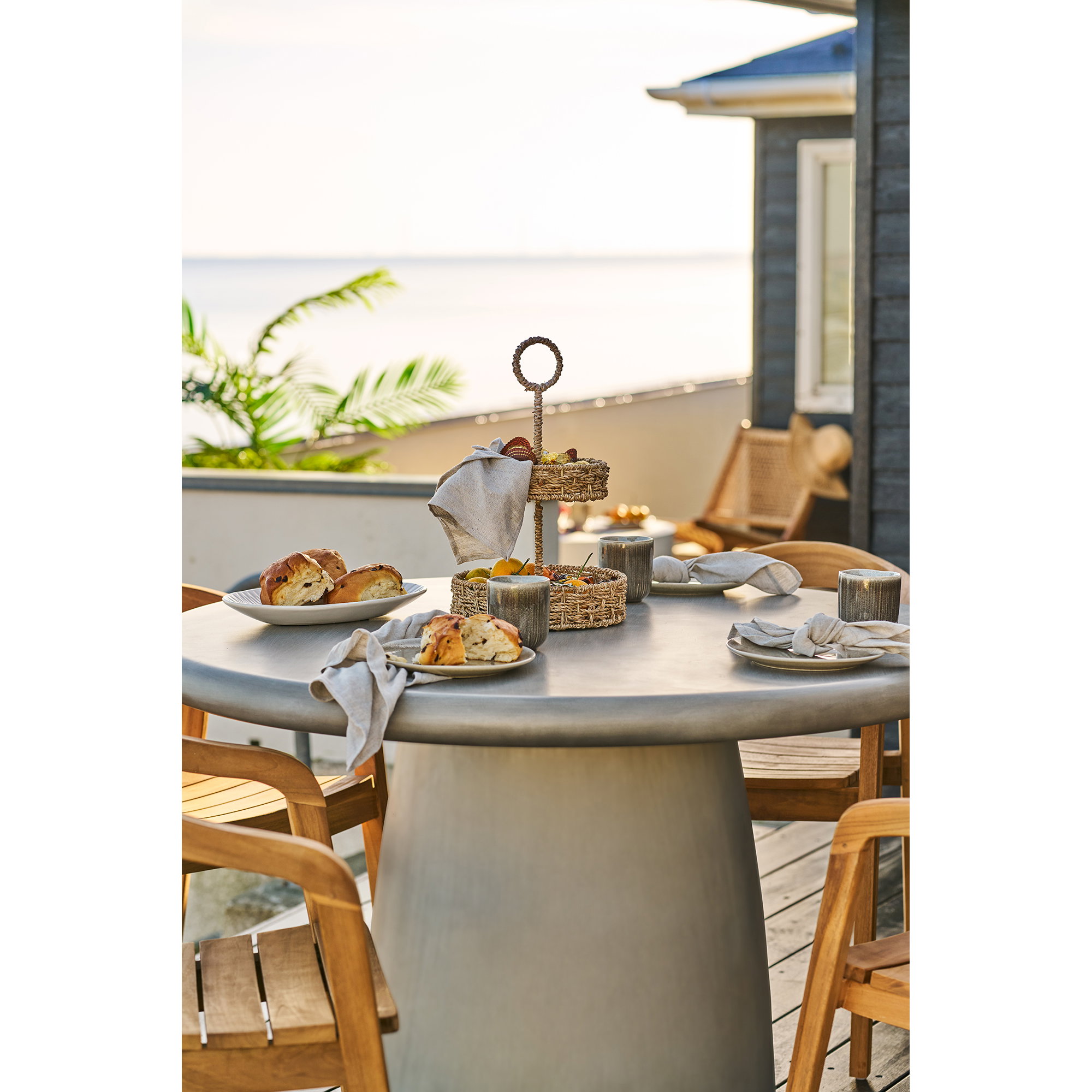 Viola Frokosttallerken, keramik, beige, ø21 cm, sæt af 4 - Billede 8