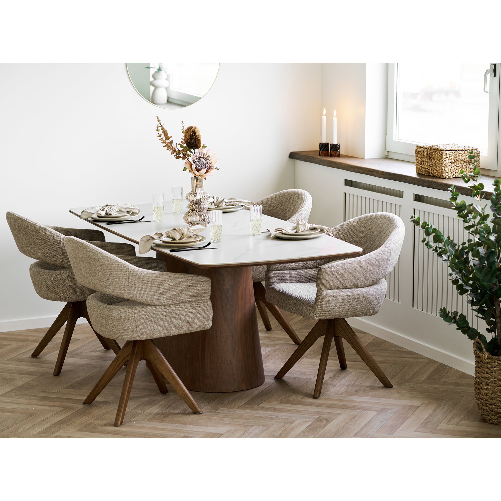 Viola Middagstallerken, keramik, beige, ø27 cm, sæt af 4 - Billede 9