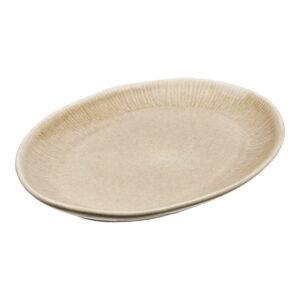 Viola Serveringsfad, keramik, beige, 30x21,5x2,8 cm