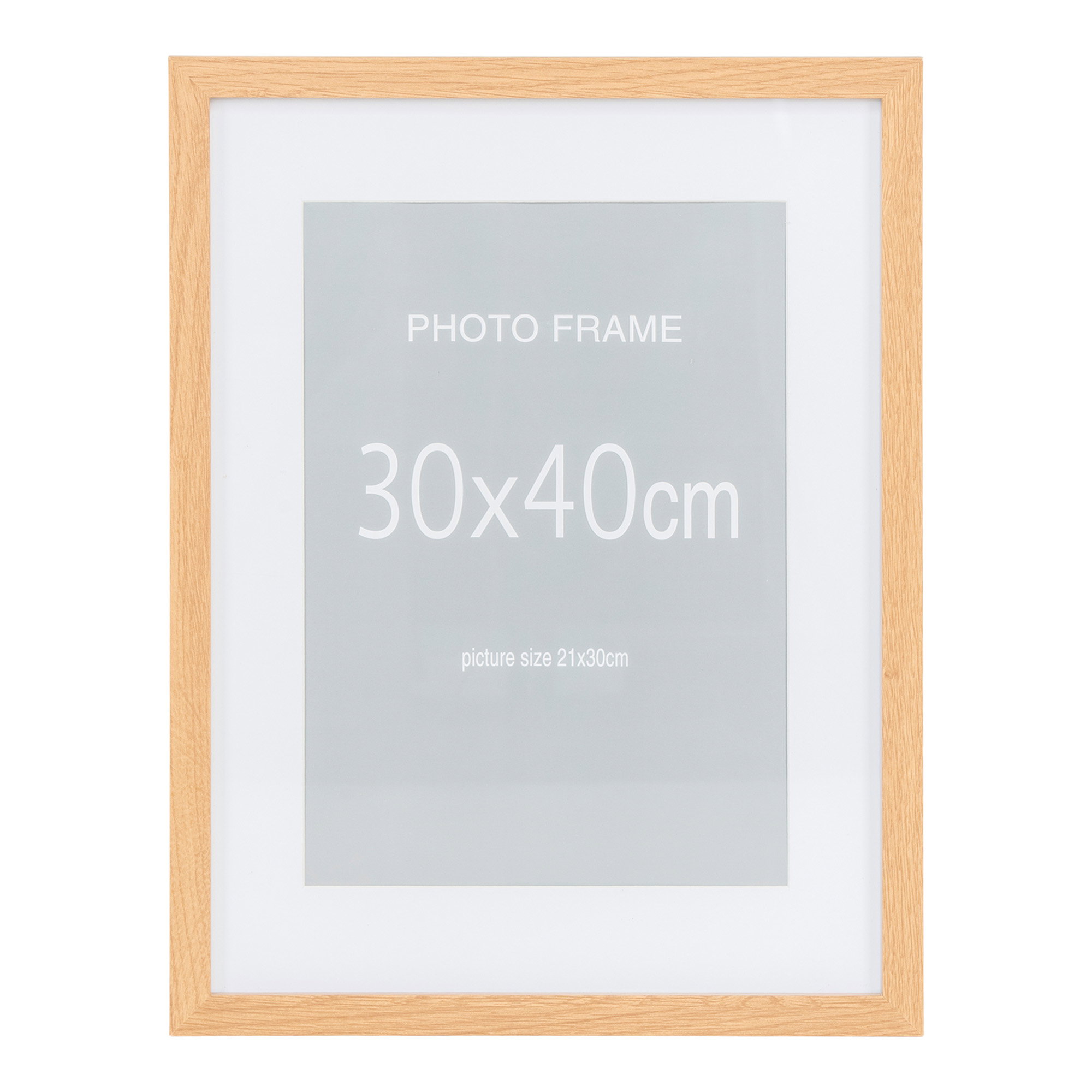 Marbella Ramme Display, MDF/glas, 7 stk. sort og 8 stk. natur, 30x40 cm - Billede 4