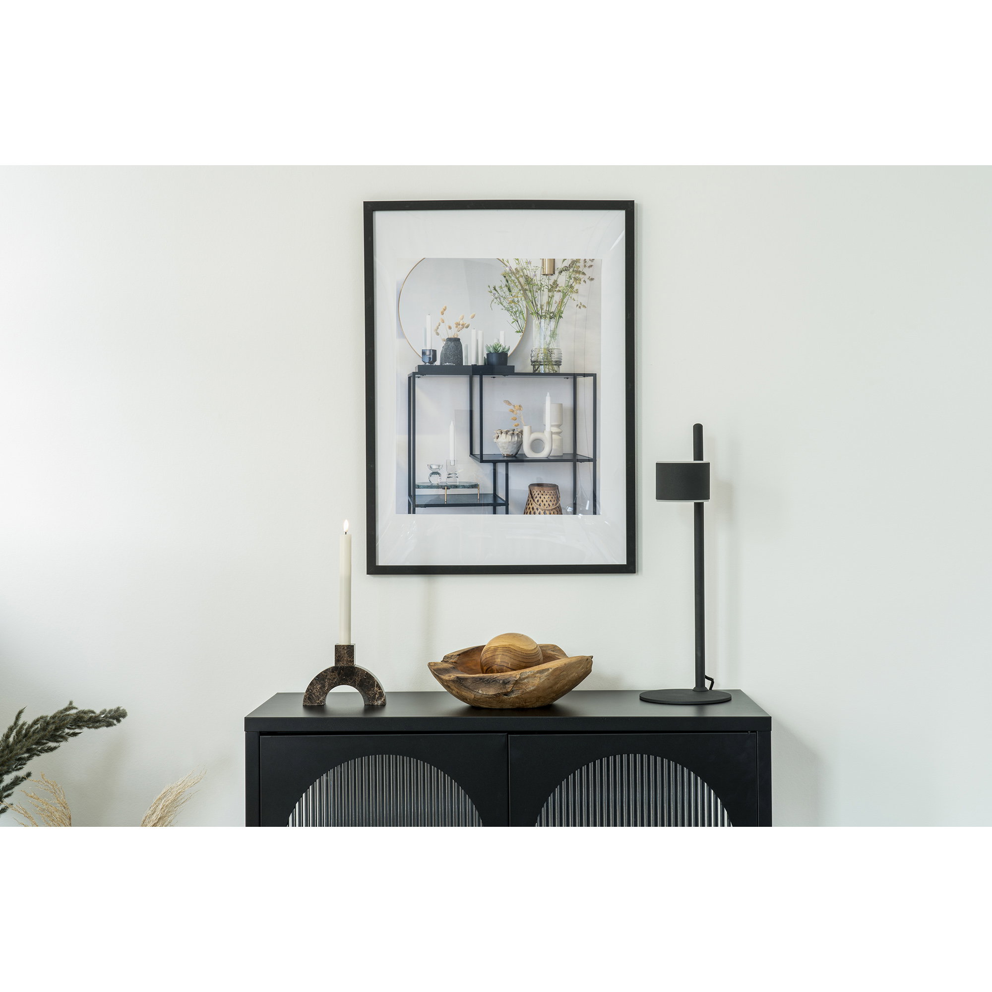 Marbella Ramme Display, MDF/glas, 7 stk. sort og 8 stk. natur, 50X70 cm - Billede 6