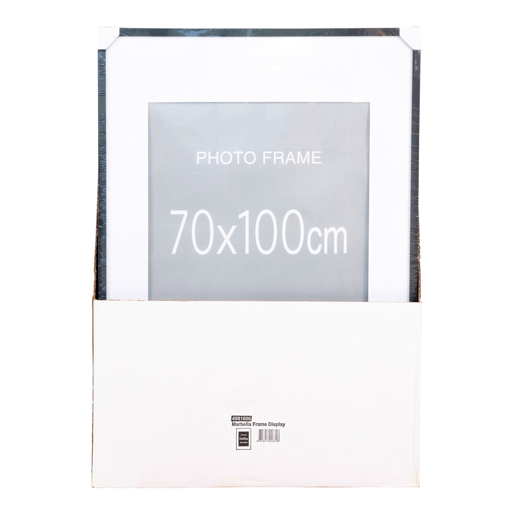Marbella Ramme Display, MDF/glas, 7 stk. sort og 8 stk. natur, 70X100 cm