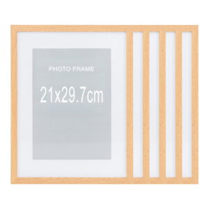 Marbella Ramme, MDF/glas, natur, 21x29,70 cm, sæt af 5 - Billede 3