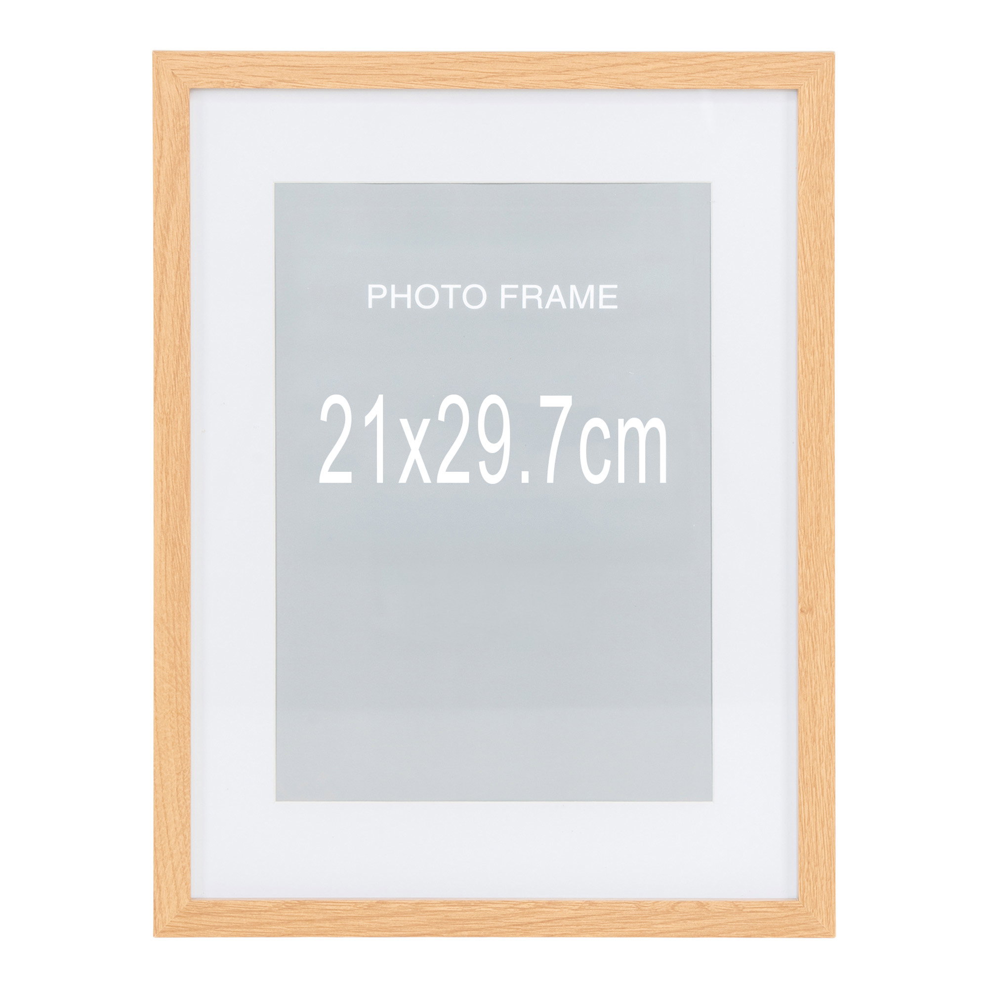 Marbella Ramme, MDF/glas, natur, 21x29,70 cm, sæt af 5