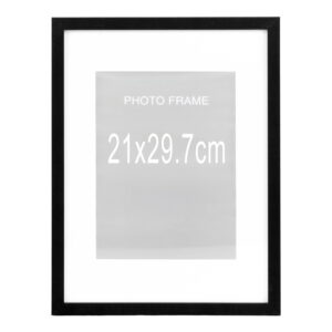 Marbella Ramme, MDF/glas, sort, 21x29,70 cm, sæt af 5