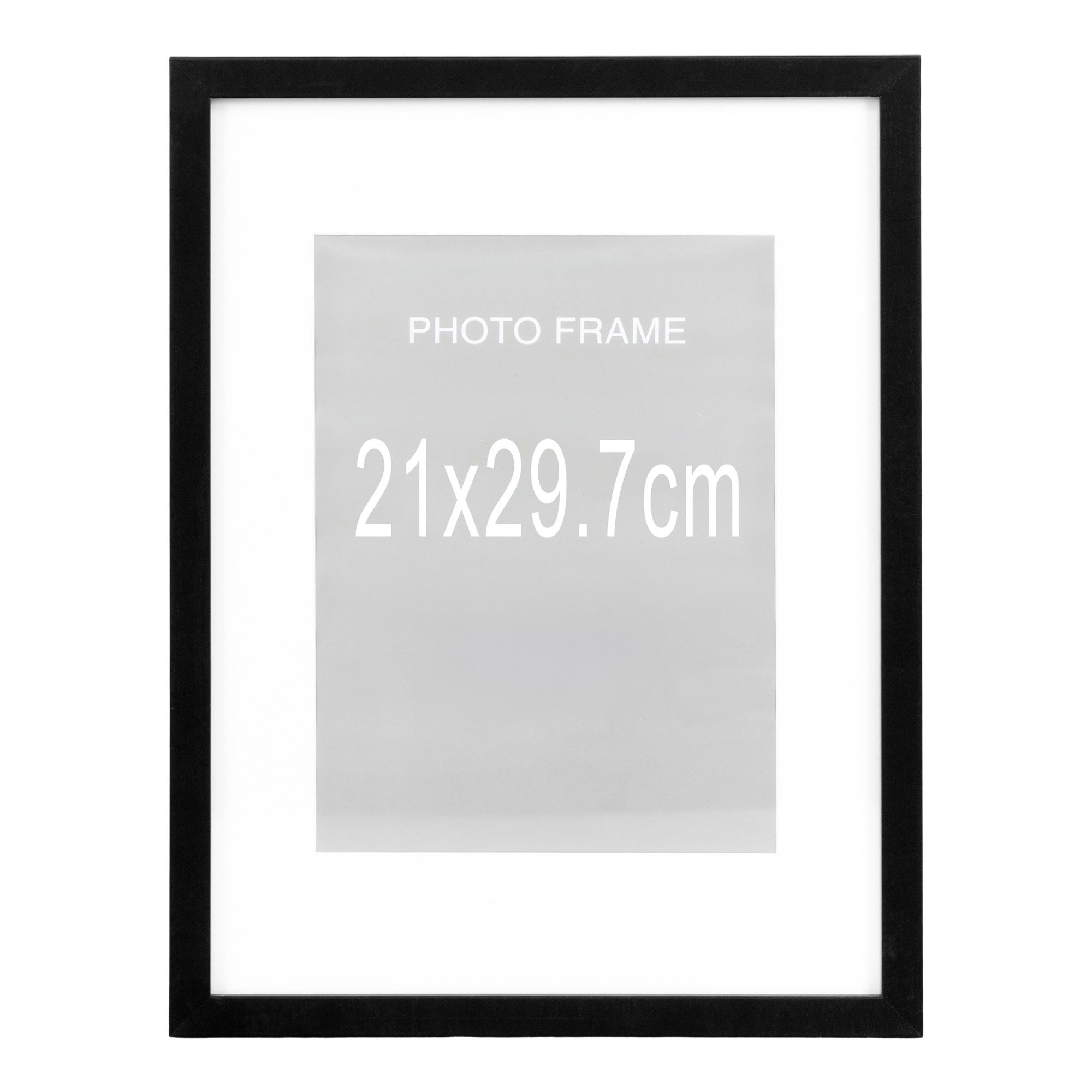 Marbella Ramme, MDF/glas, sort, 21x29,70 cm, sæt af 5