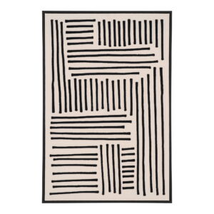 Lipari Lærredsprint, canvas, sort/beige, No.1, 60x90 cm
