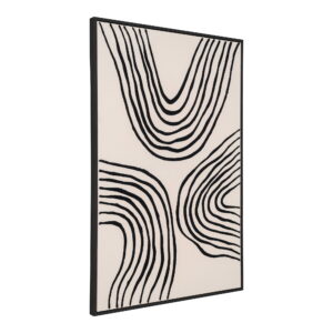 Alternative view of Lipari Lærredsprint, canvas, sort/beige, No.2, 60x90 cm