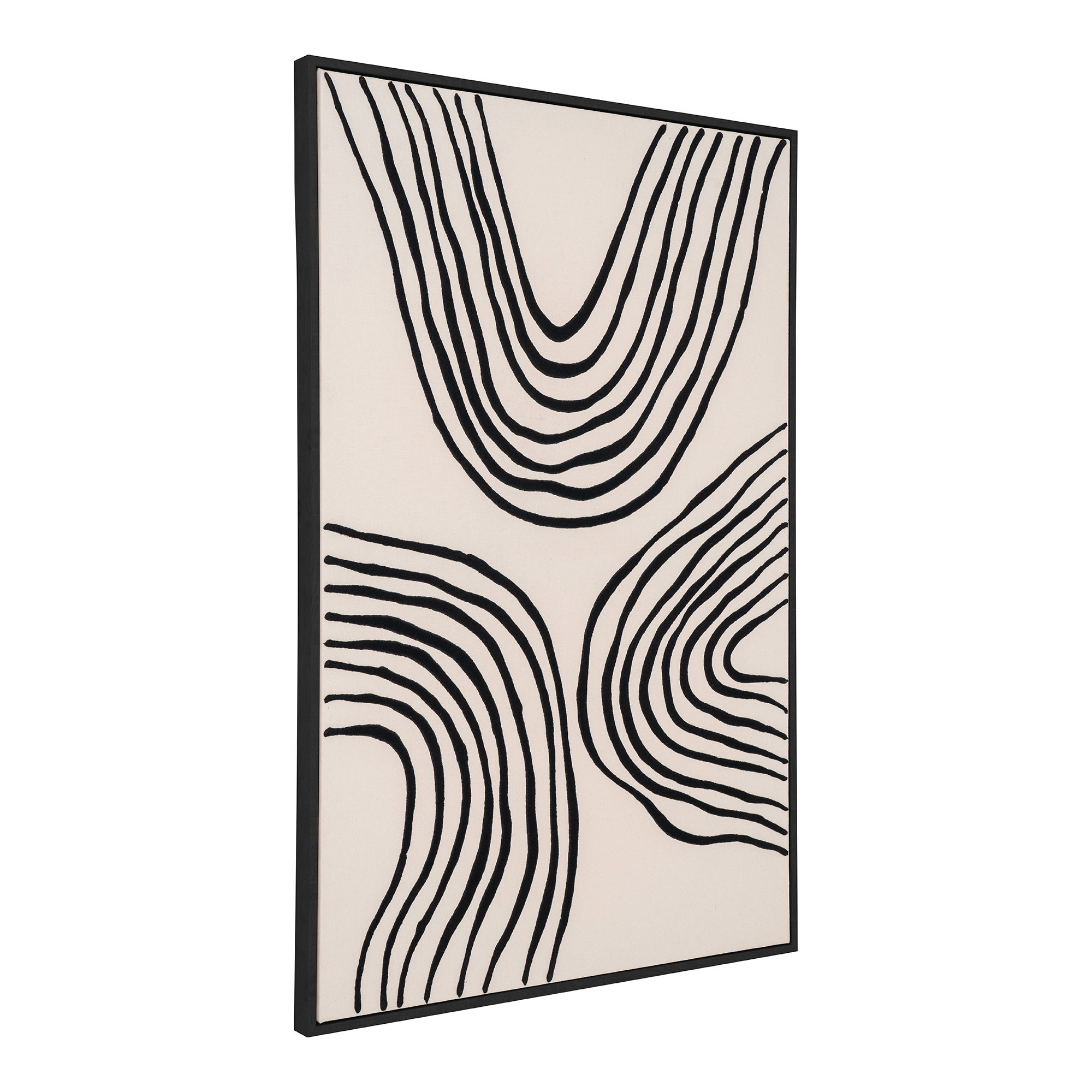 Lipari Lærredsprint, canvas, sort/beige, No.2, 60x90 cm - Billede 2