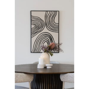 Lipari Lærredsprint, canvas, sort/beige, No.2, 60x90 cm - Billede 4