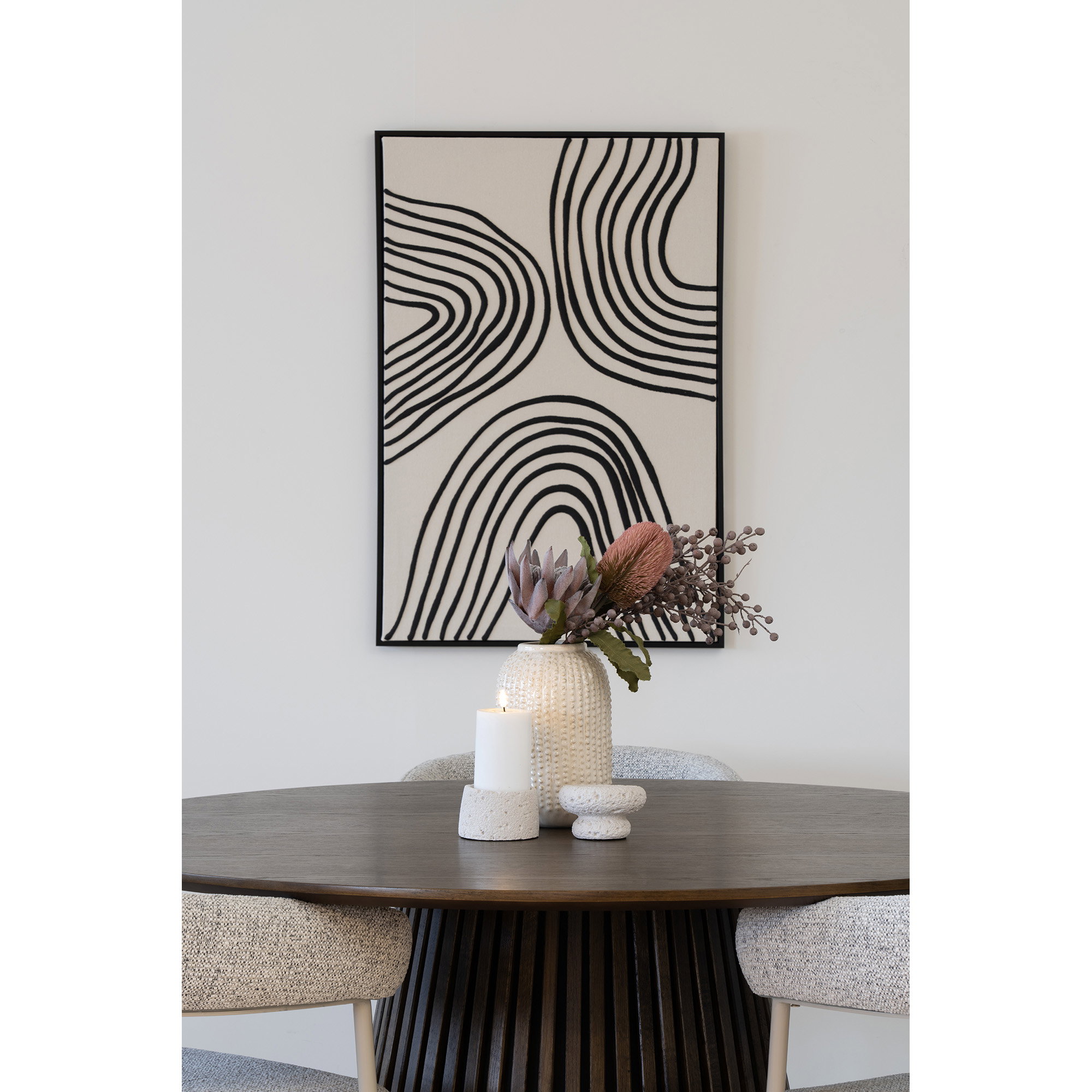 Lipari Lærredsprint, canvas, sort/beige, No.2, 60x90 cm - Billede 4