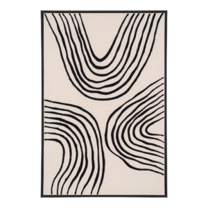 Lipari Lærredsprint, canvas, sort/beige, No.2, 60x90 cm