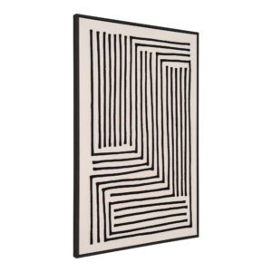 Alternative view of Lipari Lærredsprint, canvas, sort/beige, No.3, 60x90 cm