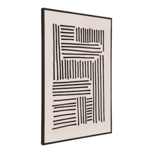 Lipari Lærredsprint, canvas, black/beige, No.1, 100x140 cm - Billede 2