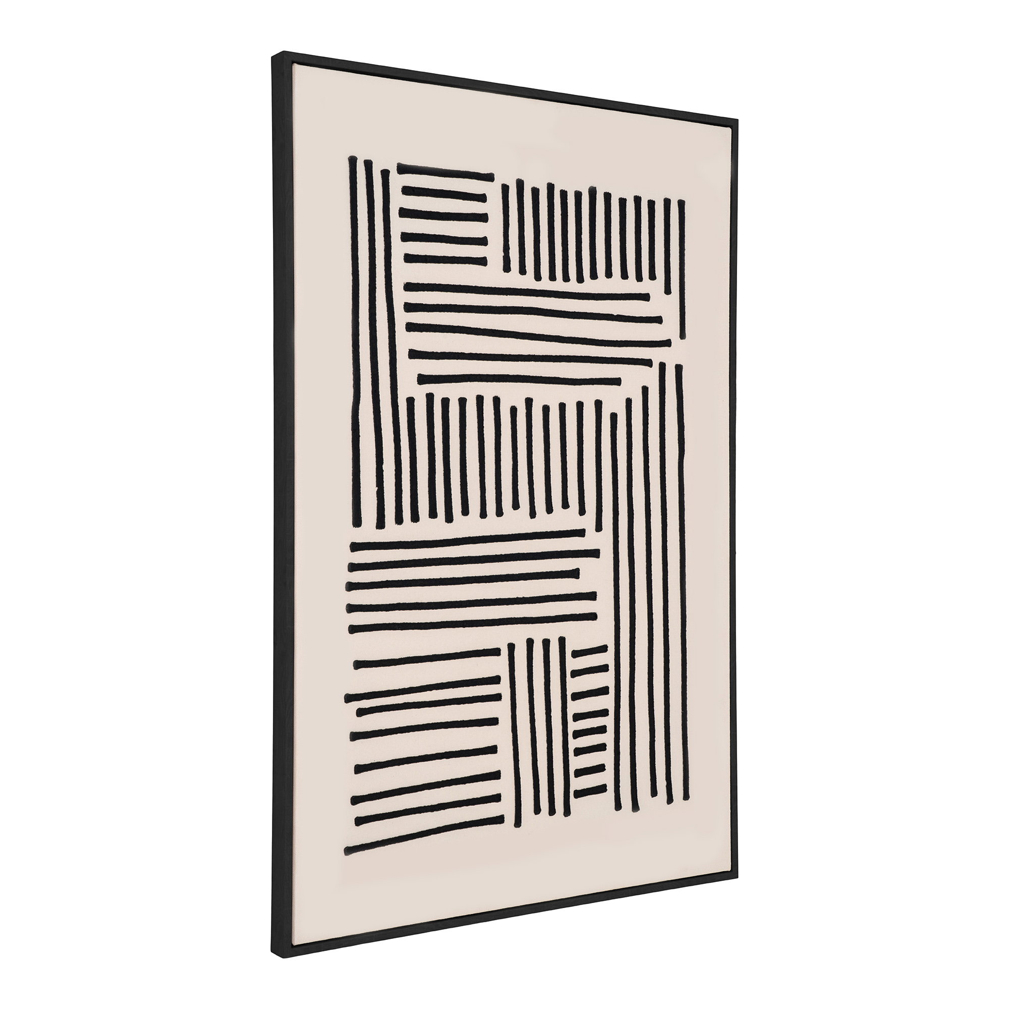 Lipari Lærredsprint, canvas, black/beige, No.1, 100x140 cm - Billede 2
