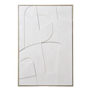 Madeline Relief vægdekoration, hvid, No.1, 60x90 cm