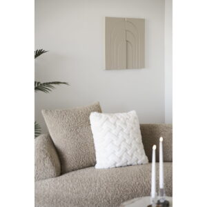 Ina Relief vægdekoration, beige, 60x60 cm - Billede 3