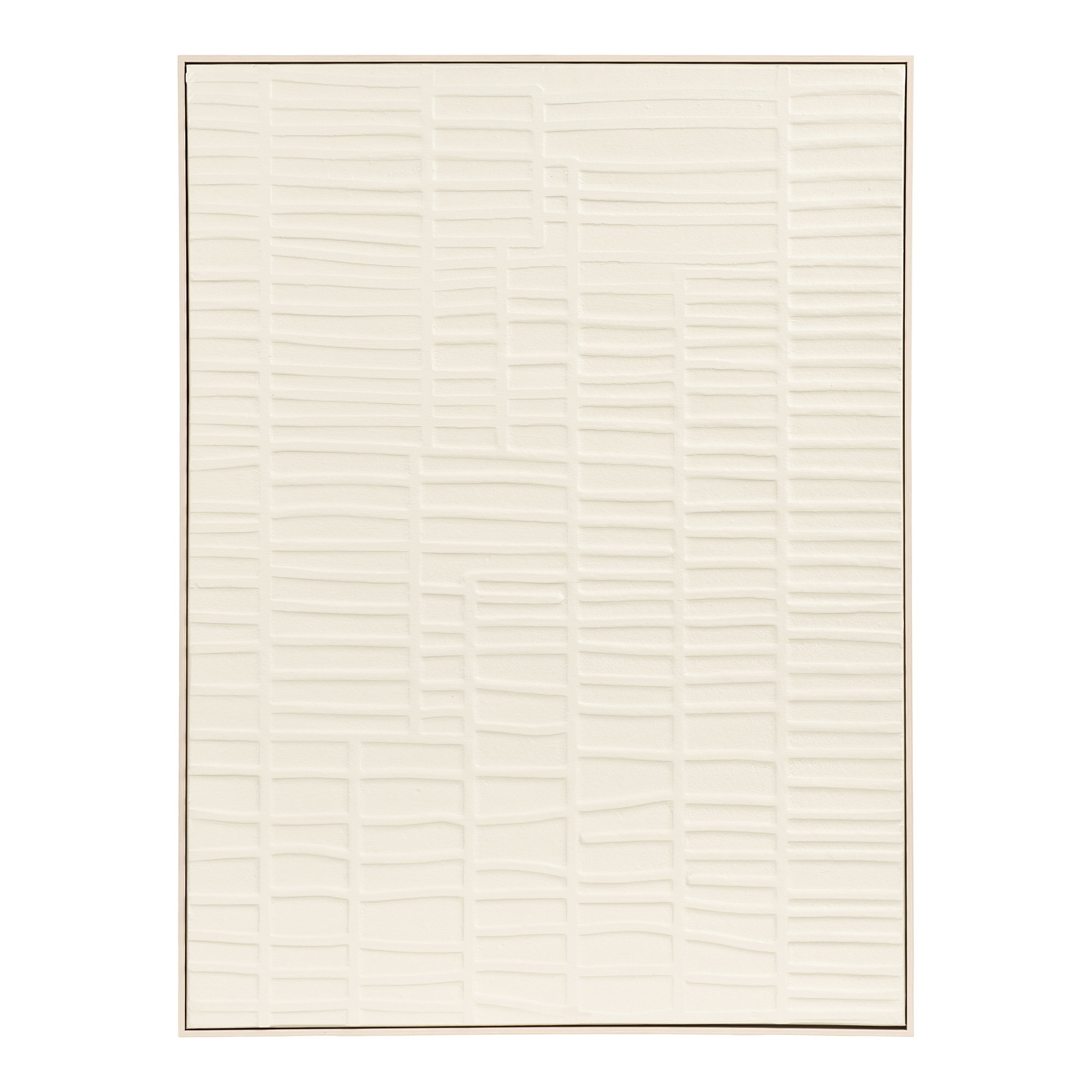 Ena Relief vægdekoration, beige, 60x80 cm