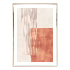 Mina Lærredsprint, canvas, beige/brun, No.1, 50x70 cm