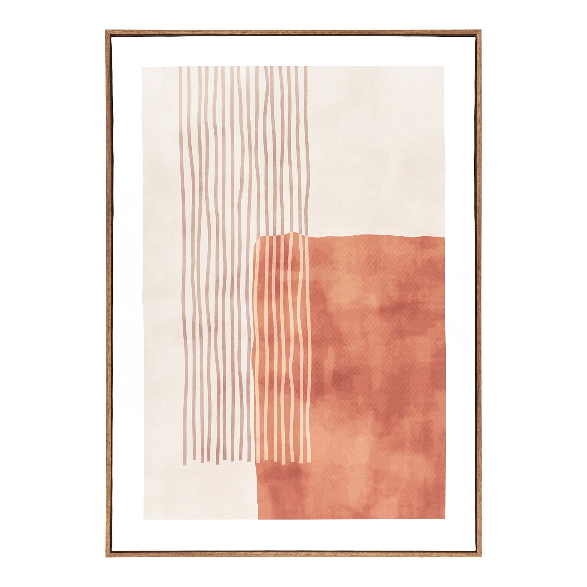 Mina Lærredsprint, canvas, beige/brun, No.1, 50x70 cm