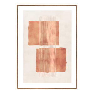 Mina Lærredsprint, canvas, beige/brun, No.2, 50x70 cm