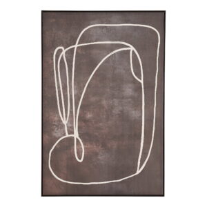 Apia Lærredsprint, canvas, mørkebrun, No.1, 80x120 cm
