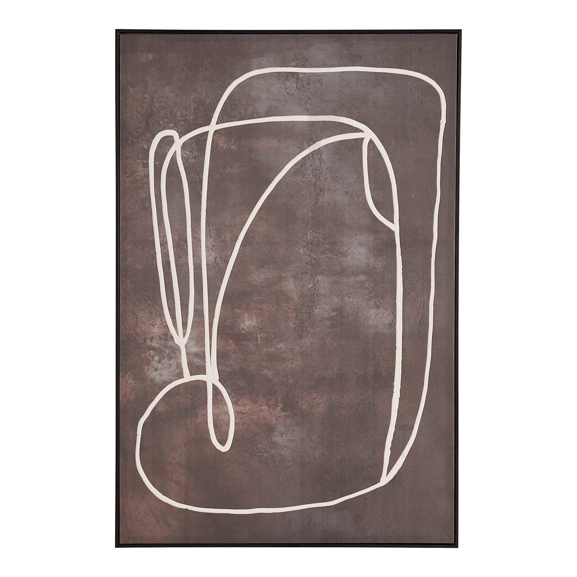 Apia Lærredsprint, canvas, mørkebrun, No.1, 80x120 cm