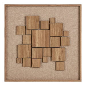 Gala Relief Vægdekoration, brun, 60x60 cm