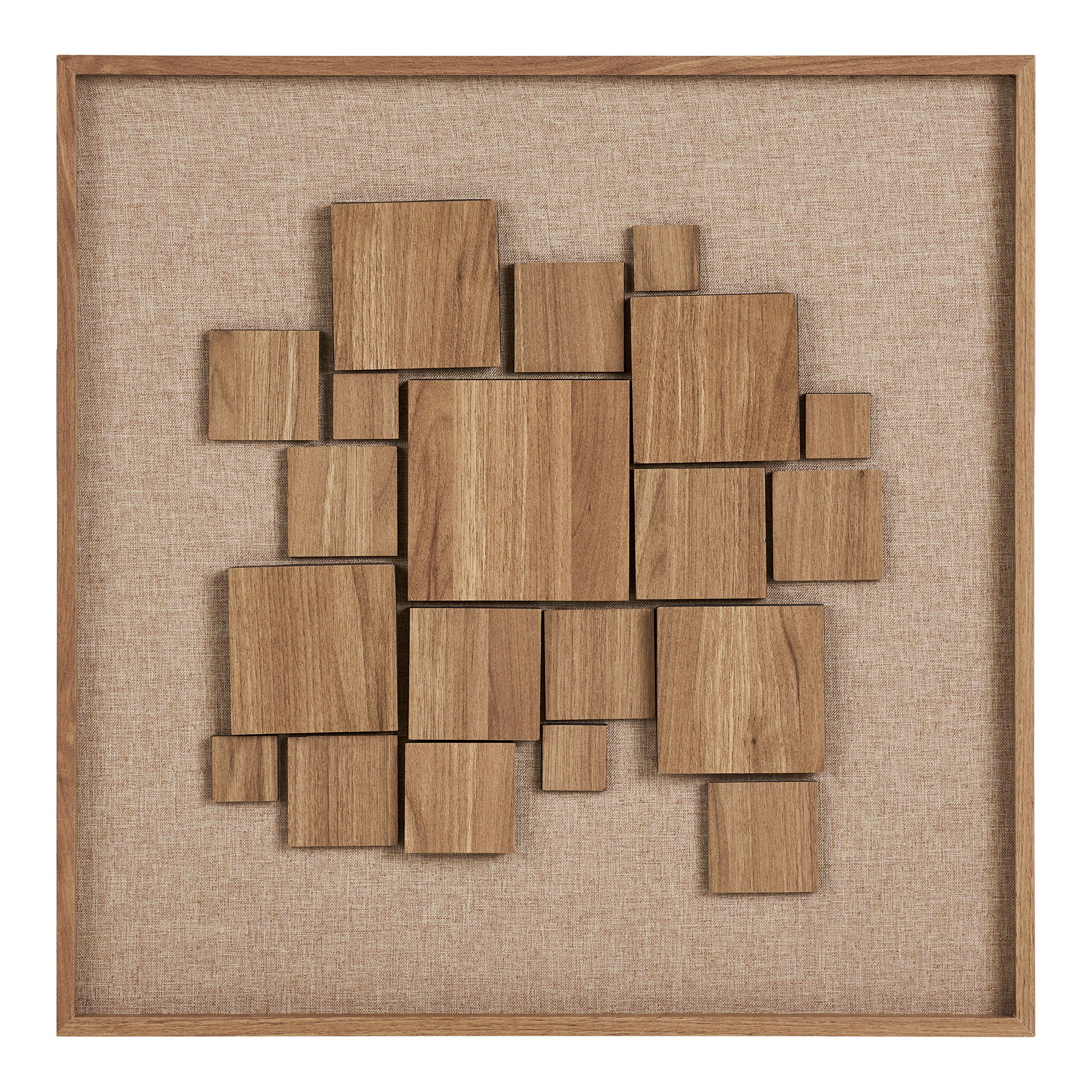 Gala Relief Vægdekoration, brun, 60x60 cm