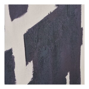 Edna Canvastryk med håndmalede detaljer, beige/blå, 100x150 cm - Billede 3