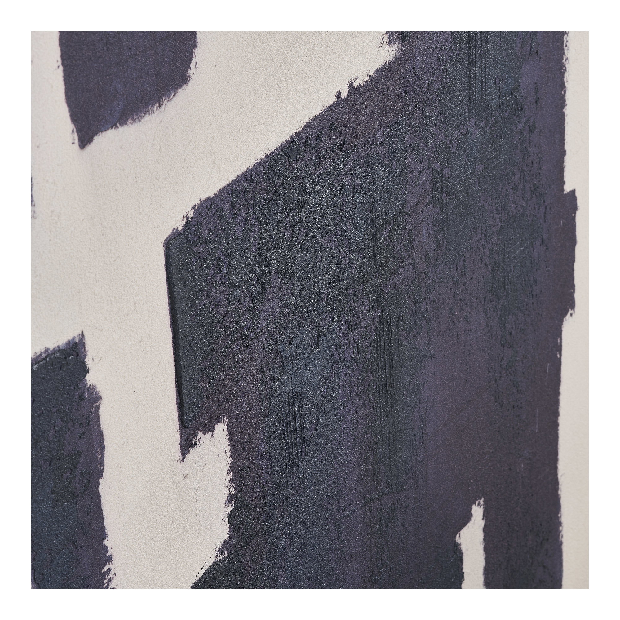 Edna Canvastryk med håndmalede detaljer, beige/blå, 100x150 cm - Billede 3