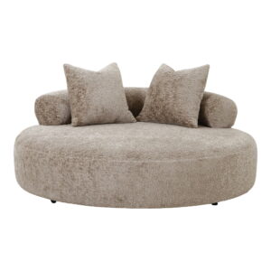 Alternative view of Cairo Daybed med 2 puder I chenille, rund, natur, Ø160 cm, HN1251