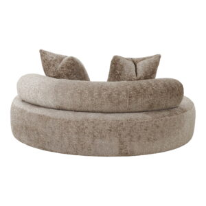 Cairo Daybed med 2 puder I chenille, rund, natur, Ø160 cm, HN1251 - Billede 5
