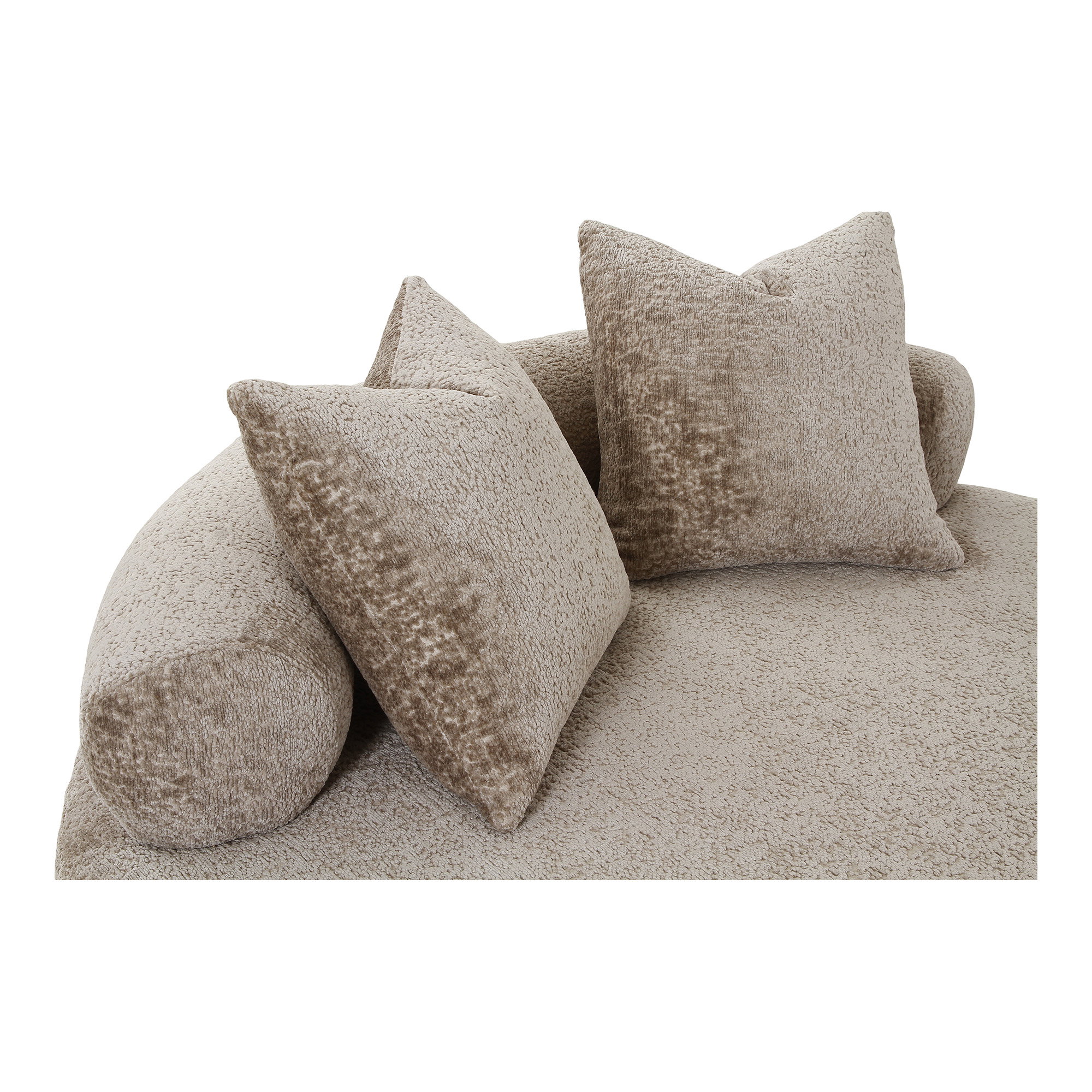 Cairo Daybed med 2 puder I chenille, rund, natur, Ø160 cm, HN1251 - Billede 6