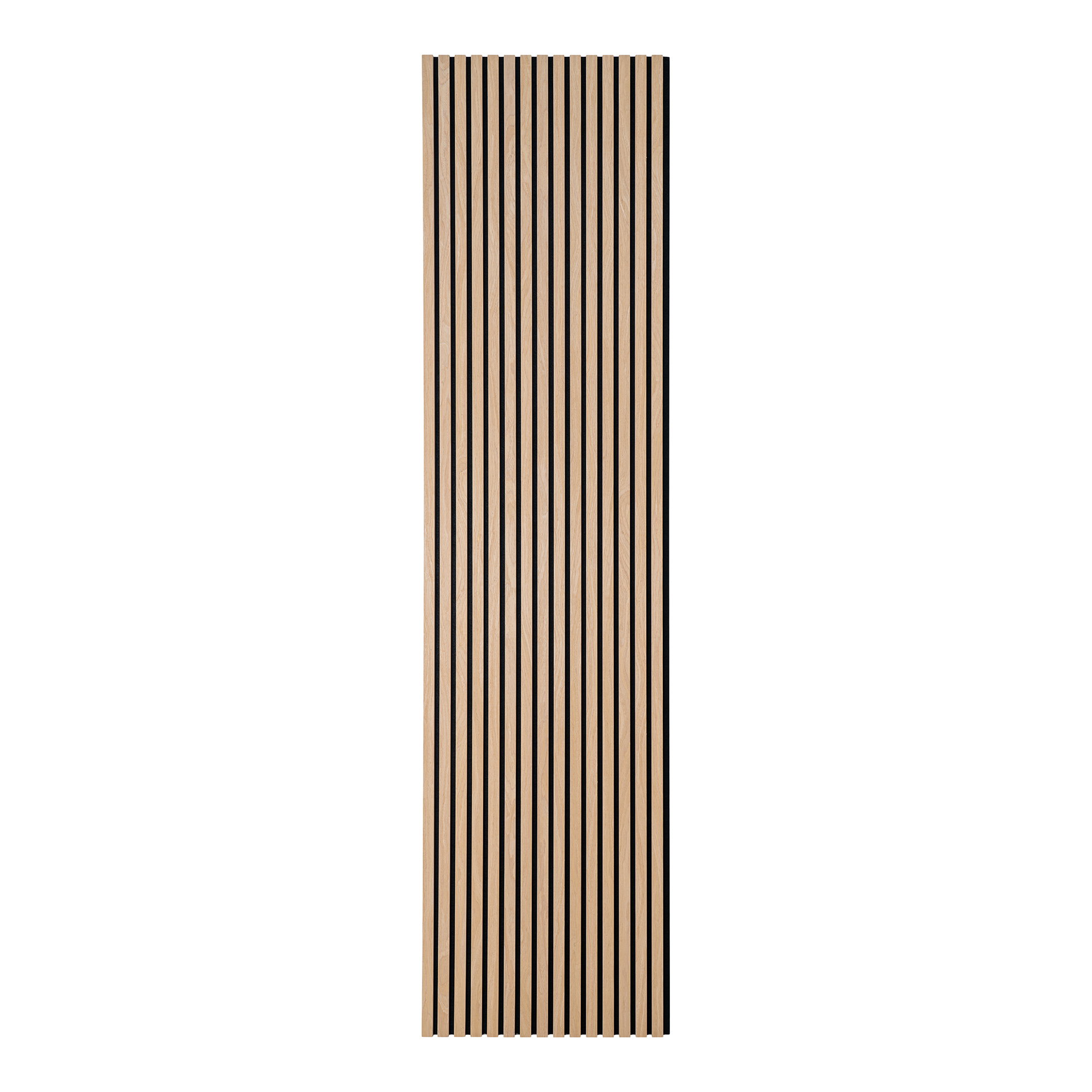 Akustikpanel, træfiner, natur, egetræslook, 2400x600x22 mm – sæt af 2