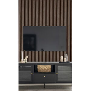 Akustikpanel, træfiner, valnød, valnødlook, 2400x600x22 mm – sæt af 2 - Billede 5