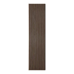 Akustikpanel, træfiner, valnød, valnødlook, 2400x600x22 mm – sæt af 2