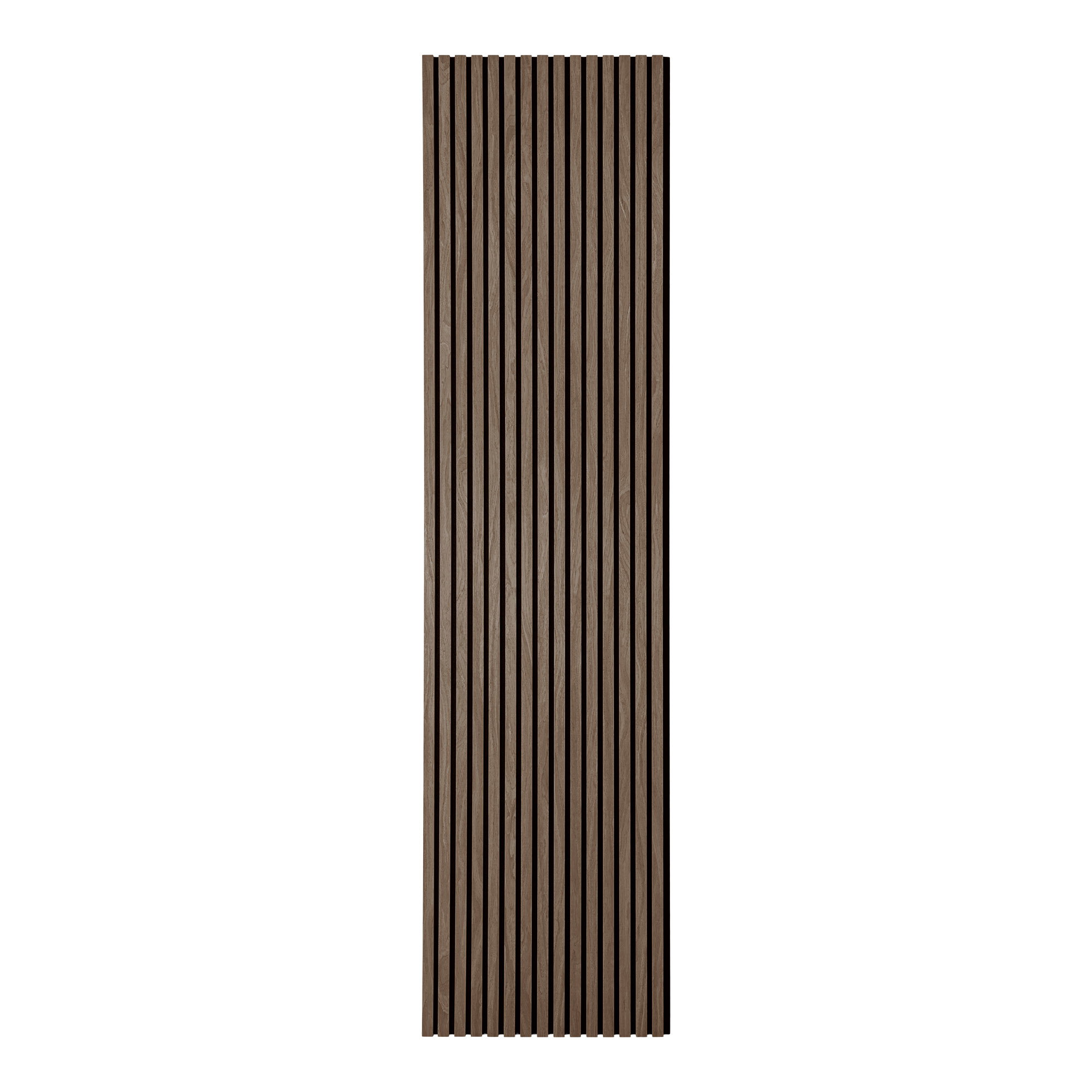 Akustikpanel, træfiner, valnød, valnødlook, 2400x600x22 mm – sæt af 2