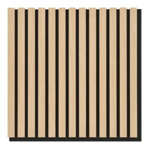 Akustikpanel, træfiner, natur, egetræslook, 520x520x22 mm – sæt af 2
