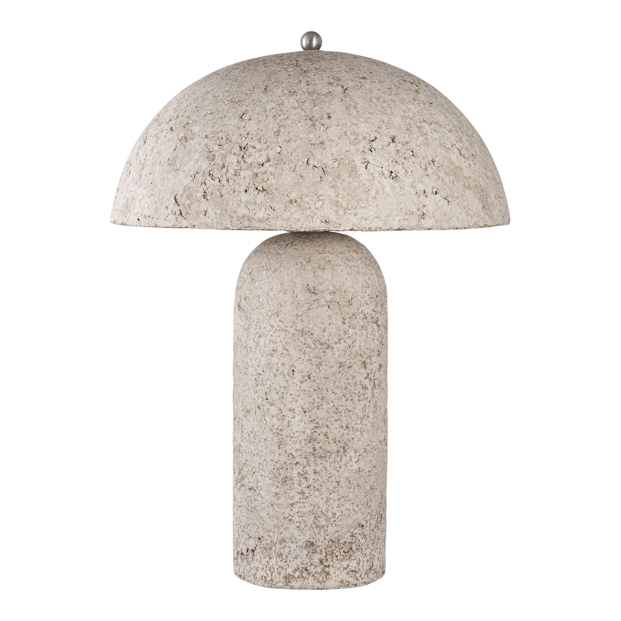 Astley Bordlampe, papmaché, stone grå