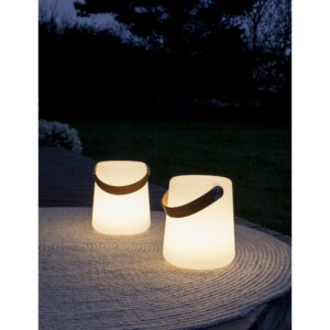 Bristol LED Lampe med strop, genopladelig, hvid