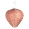 Greatham LED Lanterne, genopladelig med integreret solcelle, rose
