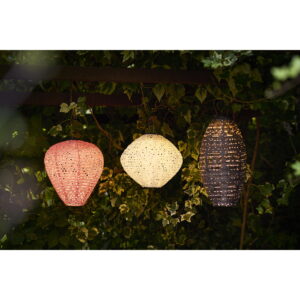 Greatham LED Lanterne, genopladelig med integreret solcelle, rose - Billede 6