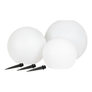 Alternative view of Lifton LED Lampe, genopladelig med integreret solcelle, hvid, sæt af 3