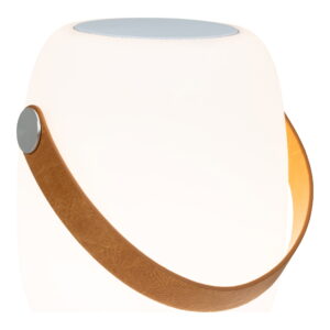 Alternative view of Cardiff LED Lampe med læder strop, bluetooth højtaler, genopladelig, hvid