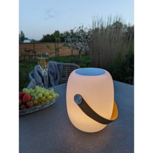 Cardiff LED Lampe med læder strop, bluetooth højtaler, genopladelig, hvid - Billede 10